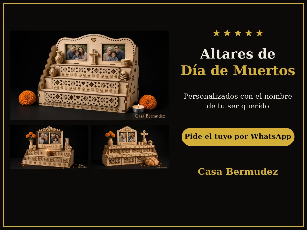 Altares de Día de Muertos personalizados – Pide el tuyo por WhatsApp